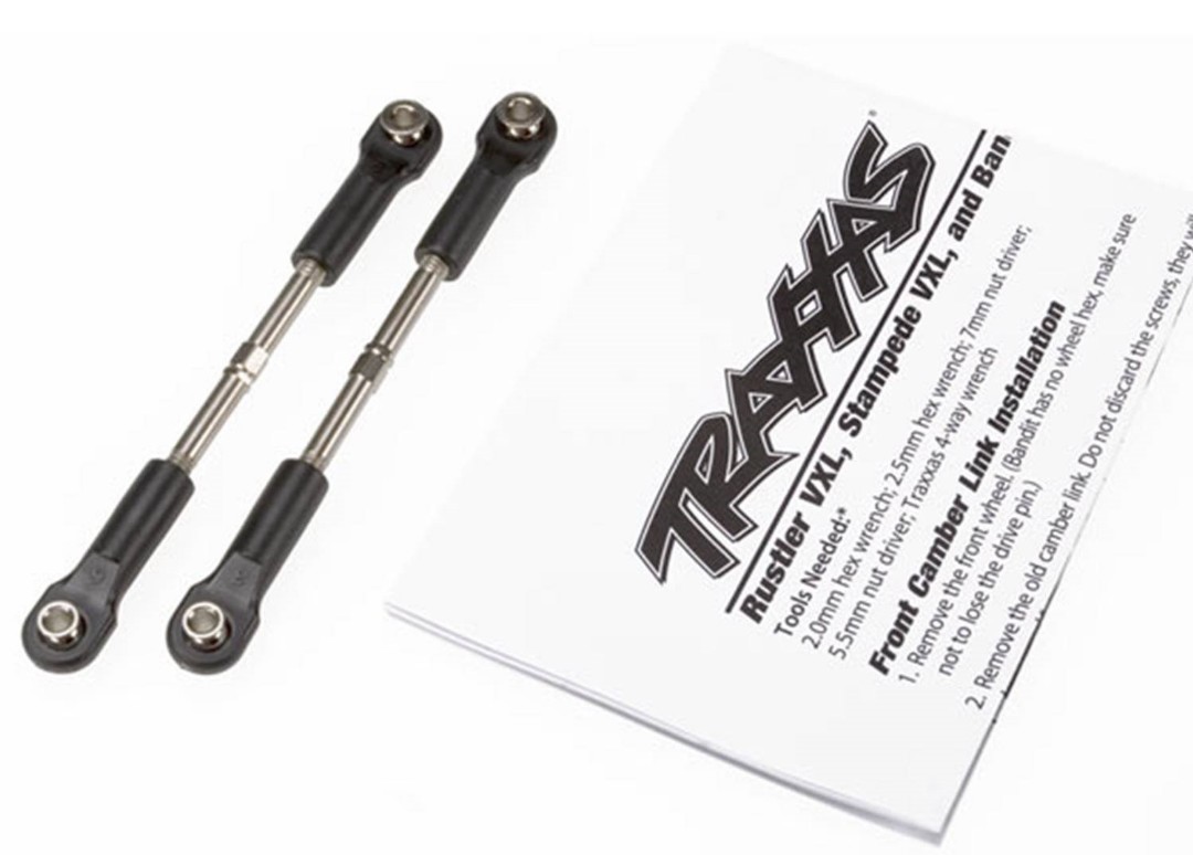 Traxxas Turnbuckles / Toe Links with Rod Ends, 55mm (2) - Click Image to Close