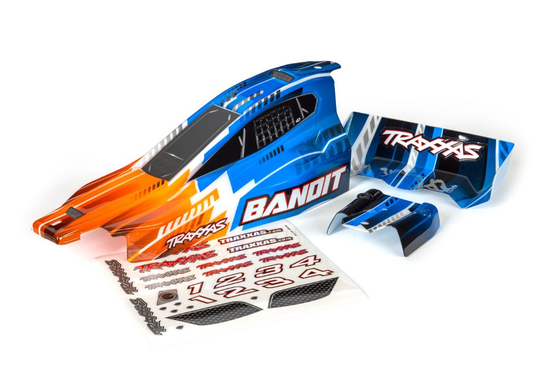 Traxxas Body, Bandit Orange (Painted, Decals Applied) - Click Image to Close