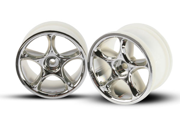 Traxxas Wheels, Tracer 2.2" (chrome) (2) (Bandit rear) - Click Image to Close