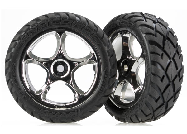 Traxxas Tires & wheels Tracer 2.2" Chrome - Click Image to Close