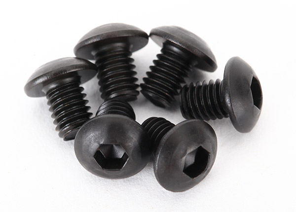 Traxxas Screws, 3x4mm button-head machine (hex drive) (6)