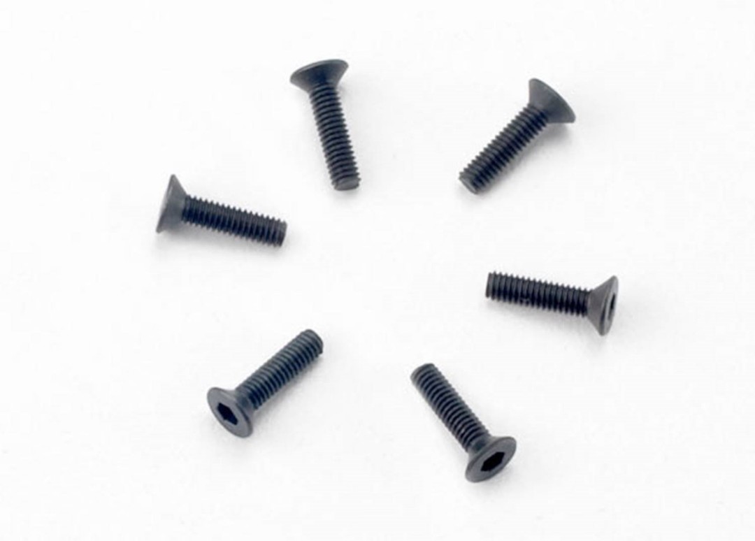 Traxxas 2.5x10mm Countersunk Machine Screws (Hex Drive) (6)