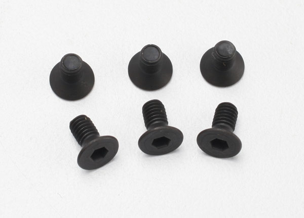 Traxxas 3x6mm Flat Head Machine Hex Screw (6) - Click Image to Close