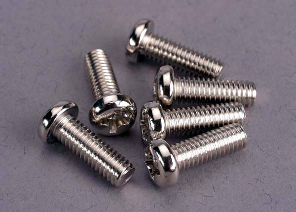 Traxxas Screws, 4x12mm Roundhead Machine (6)