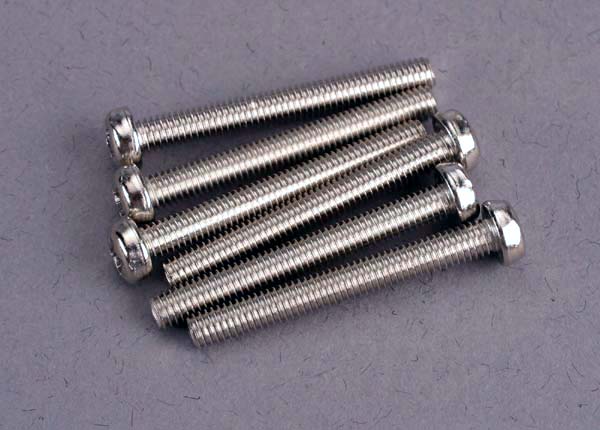 Traxxas 3x25mm Button Head Machine Screw (6) - Click Image to Close