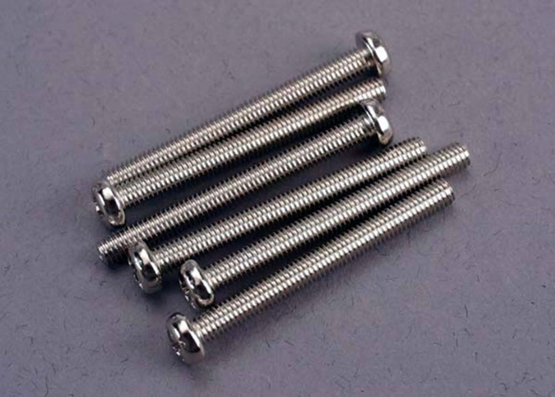 Traxxas 3x80 mm Roundhead Machine Screws (6) - Click Image to Close