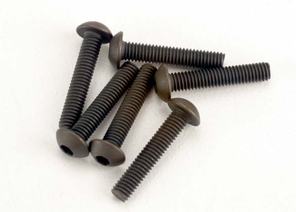 Traxxas 3x15mm Button Head Screws (Hex Drive)(6) - Click Image to Close