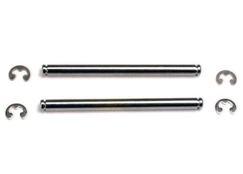 Traxxas Suspension Pins, 44mm, Chrome with E-Clips (2) - Click Image to Close