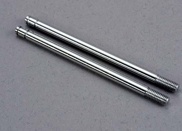 Traxxas Shock shafts, steel, chrome finish (xx-long) (2) - Click Image to Close