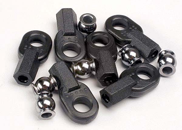 Traxxas Rod ends, long (6)/ hollow ball connectors (6) - Click Image to Close