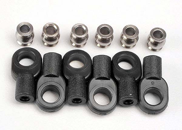Traxxas Short Rod Ends With Hollow Balls (6) - Click Image to Close