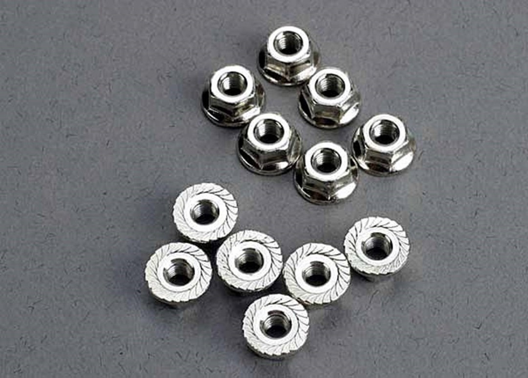 Traxxas 3mm Nuts, 3mm flanged (12)