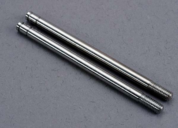 Traxxas Shock shafts, steel, chrome finish (X-long) (2) - Click Image to Close