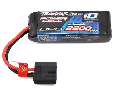 Traxxas 2200mAh 2S 7.4V 25C LiPo iD Connector Soft Case