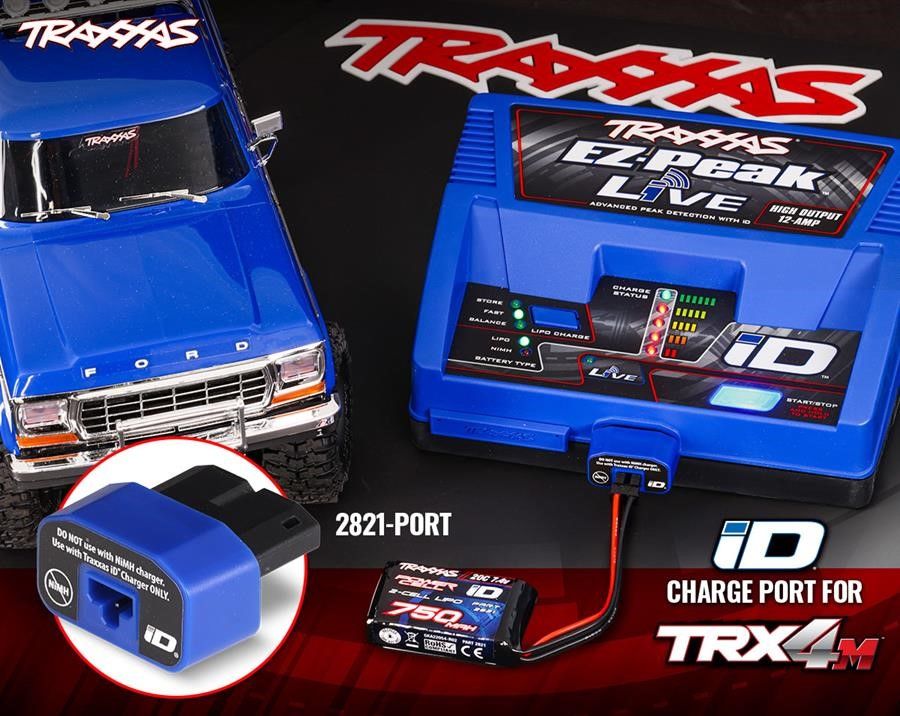 Traxxas ID Charger Port for TRX-4M Battery, 2-amp - Click Image to Close
