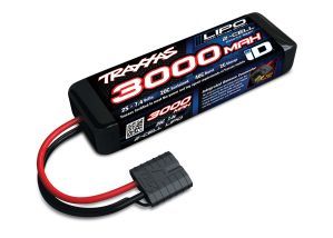 Traxxas 3000mAh 2S 7.4V 20C 2-Cell LiPo iD Battery - Click Image to Close