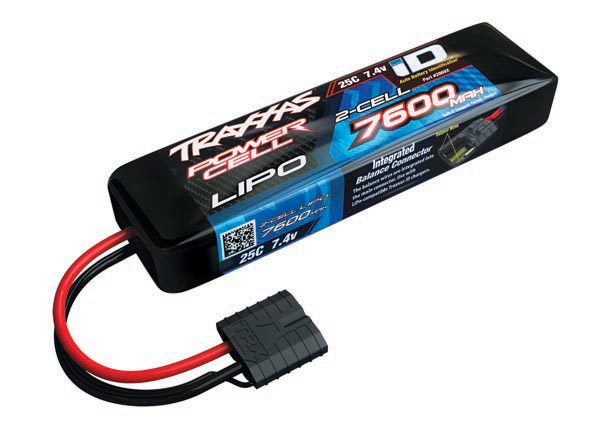 Traxxas 7600mAh 2S 7.4V 25C LiPo iD Connector Soft Case - Click Image to Close