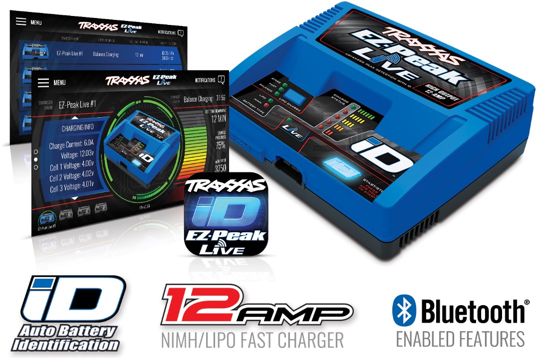 Traxxas EZ-Peak Live 100W 12A NiMH/LiPo Charger - Click Image to Close