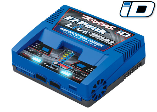 Traxxas Charger, EZ-Peak Live Dual, 200W, NiMH/LiPo with iD Auto