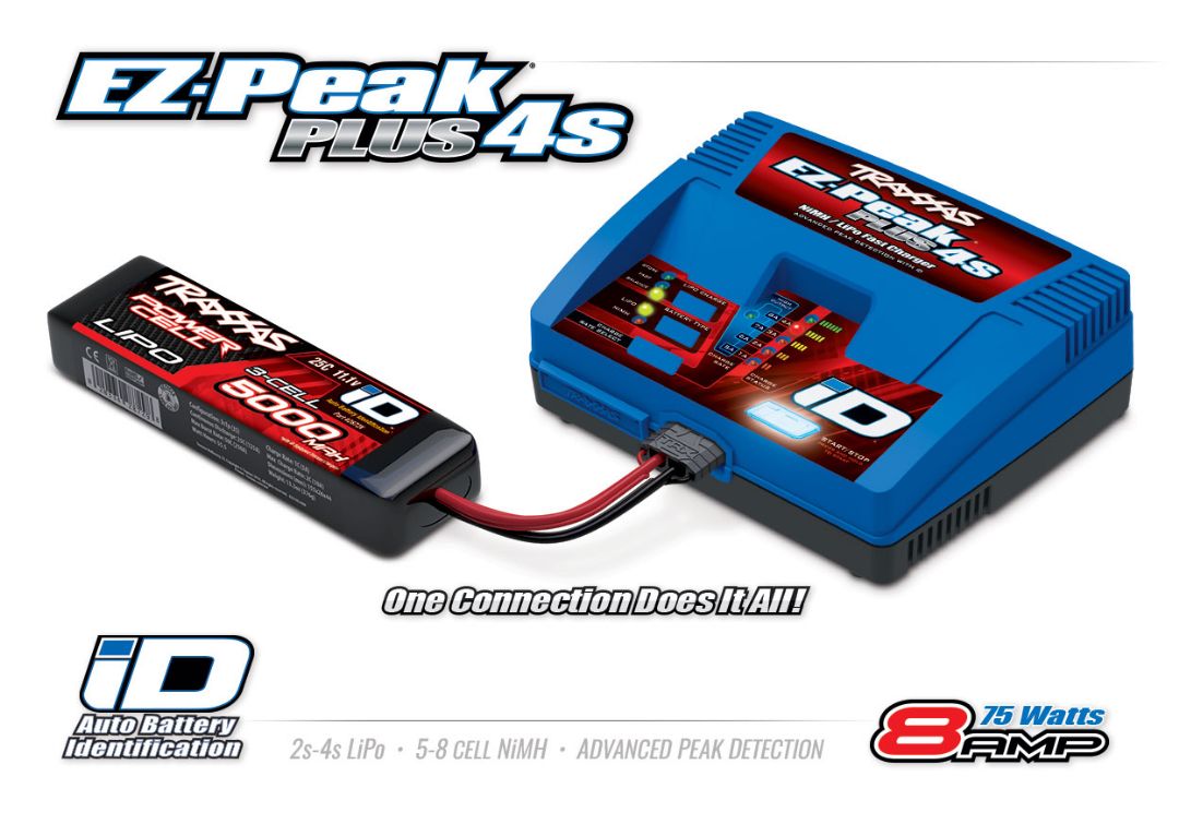 Traxxas EZ-Peak Plus 4s, 8 Amp, NiMH/LiPo with iD - Click Image to Close