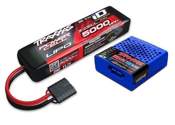 Traxxas 3S LiPo Completer Pack (includes #2985 charger (1),#2872X 5000mAh 11.1V 3-cell 25C LiPo iD® Battery (1))