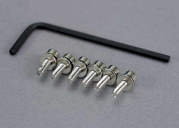 Traxxas Screws, 3x10mm Caphead machine w/ hex wrench