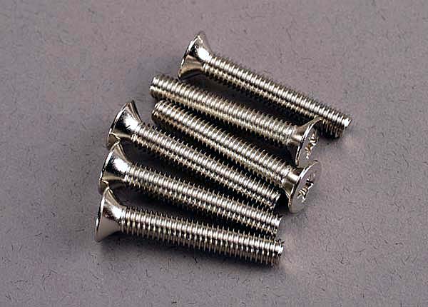 Traxxas Screws, 4x25mm Countersunk Machine (6) - Click Image to Close