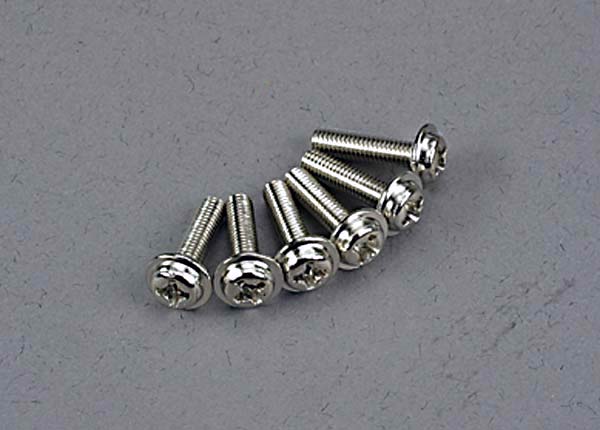 Traxxas 3x12mm Washer Head Phillips Screw (6) - Click Image to Close