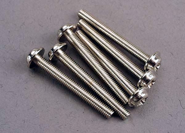 Traxxas Screws, 3x26mm Washerhead Machine (6)