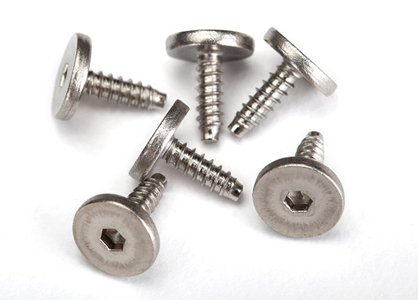 Traxxas Screws, 2.6x8mm flathead machine, self-tapping (6)