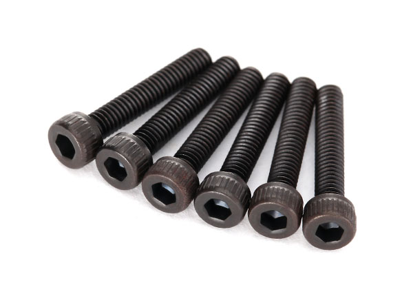 Traxxas Screws, 2.5x14mm cap-head machine (hex drive) (6) - Click Image to Close