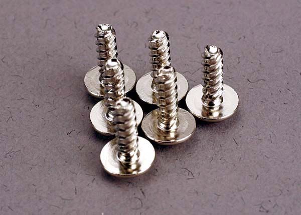 Traxxas Screws, 2.6x8mm washerhead self-tapping (6)