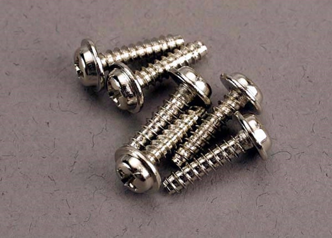 Traxxas Screws, 3x12mm Washerhead Self-Tapping (6) - Click Image to Close