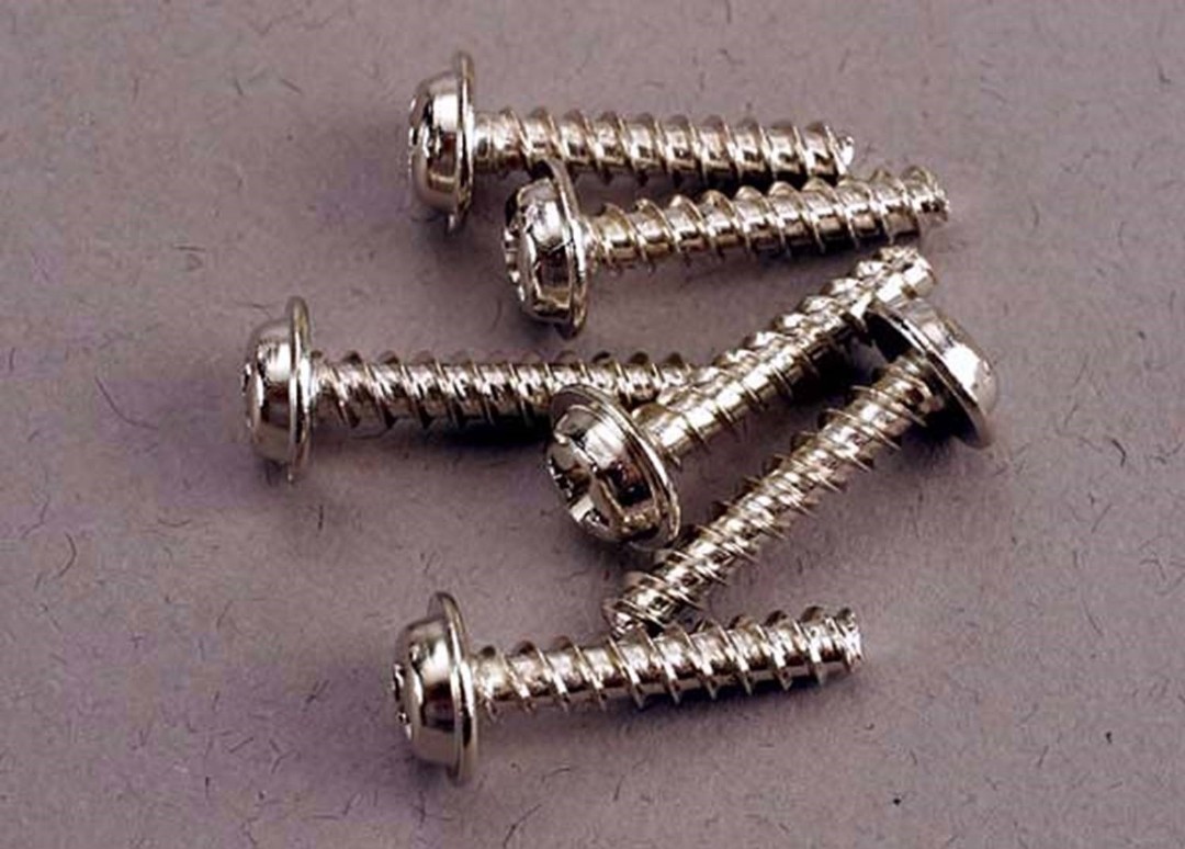 Traxxas Screws, 3x15mm Washerhead Self-Tapping (6) - Click Image to Close
