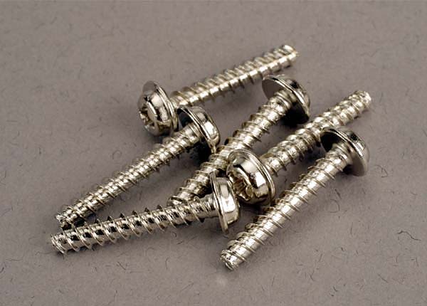 Traxxas Screws, 3x18mm Washerhead Self-Tapping (6) - Click Image to Close