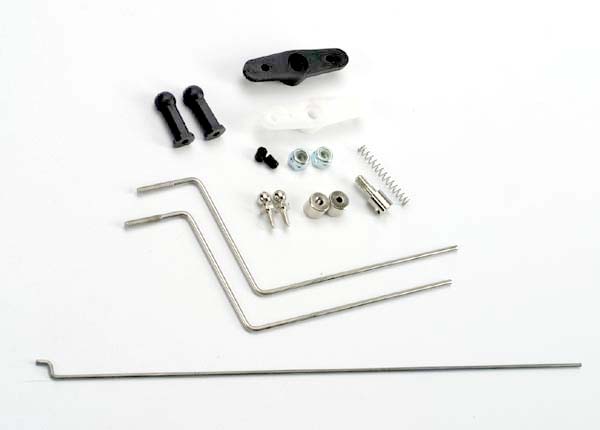 Traxxas Servo Horns (Throttle & Steering)/Plastic Rod Ends (2)/ Metal Ball Connectors (2)/Nuts (2)/ Throttle Linkage Rod/ Steering Rods (2)