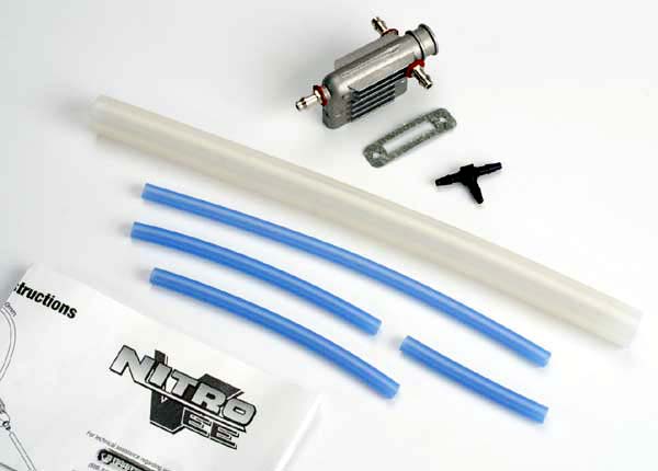 Traxxas Exhaust Header Upgrade (Includes #3294 Plus Silicone Exhaust Tube, Water Tubing, And T Connector)