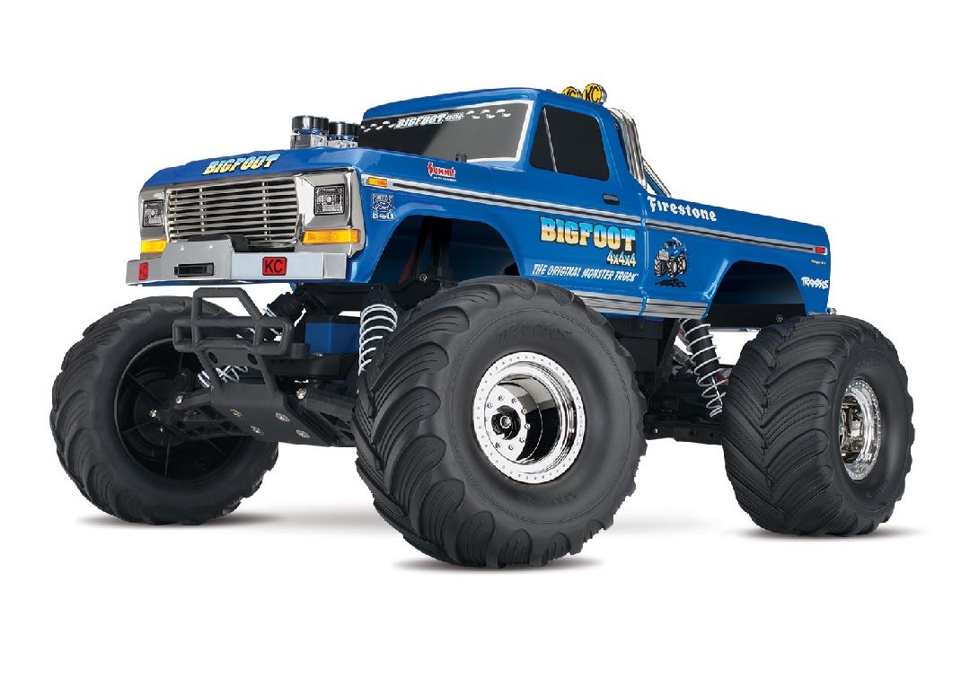 Traxxas Bigfoot No.1 1/10 Officially Licensed Replica Monster Truck RTR with TQ 2.4GHz Radio System and XL-5 ESC (Fwd/Rev) Includes 7-Cell NiMH 3000mAh Traxxas Battery and 4-amp USB-C Charger w/ iD