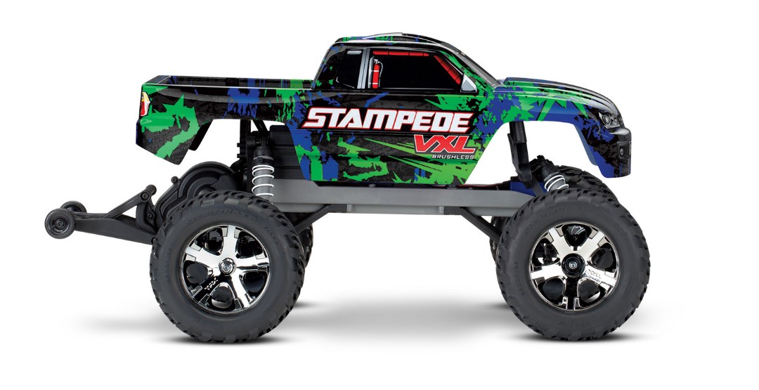 Traxxas Stampede VXL 1/10 RTR 2WD Monster Truck - Green (No Battery/Charger)