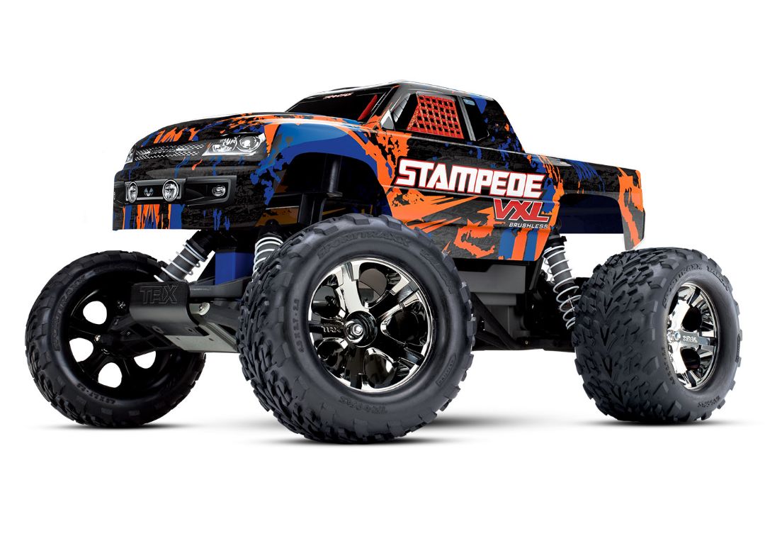 Traxxas Stampede VXL 1/10 RTR 2WD Monster Truck - Orange - Click Image to Close