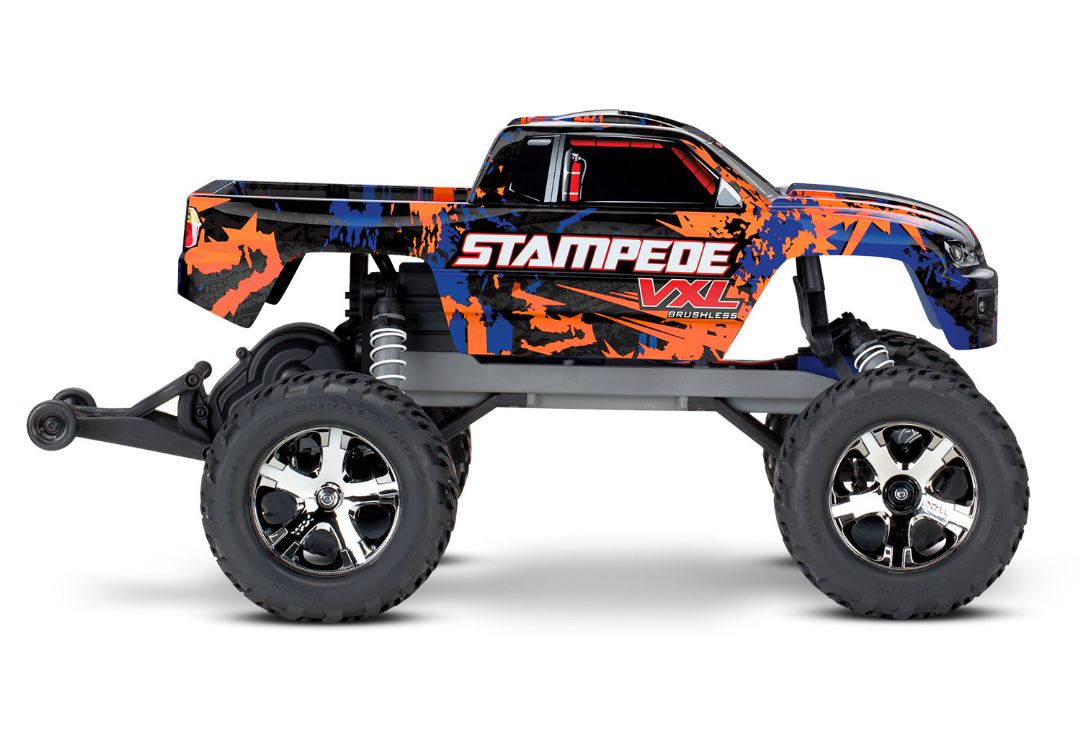 Traxxas Stampede VXL 1/10 RTR 2WD Monster Truck - Orange - Click Image to Close