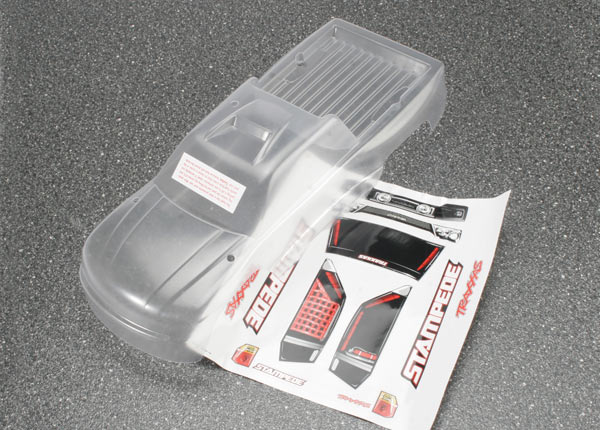 Traxxas Body, Stampede (clear, requires painting) - Click Image to Close