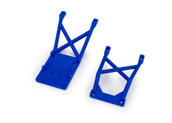 Traxxas Skid plates, front & rear (blue)