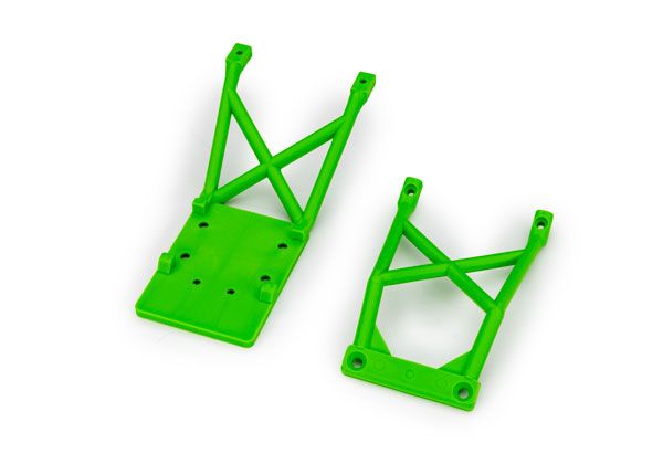 Traxxas Skid plates, front & rear (green)