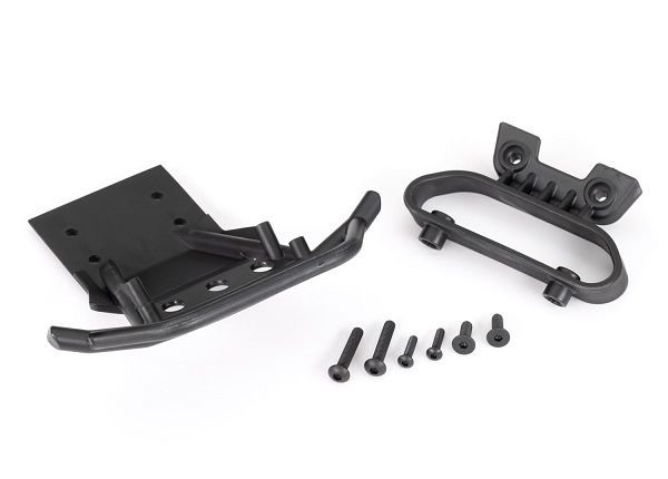 Traxxas Bumper, Front/ Bumper Mount/ 4X12 Ccs (2)/ 4X22 BCS (2)/ 3X12 BCS (2) (Fits 2WD Stampede) (For Led Light Kit Installation)