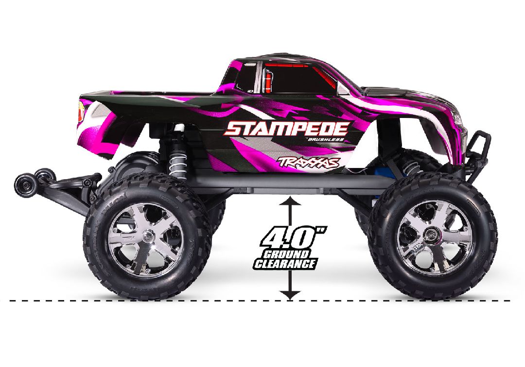 Traxxas 1/10 Stampede BL-2S HD 2wd RTR - Pink w/Charger&Battery