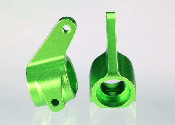 Traxxas Aluminum Steering Blocks w/Ball Bearings (Green) (2) - Click Image to Close