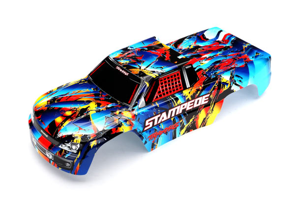 Traxxas Body, Stampede, Rock n' Roll (painted, decals applied) - Click Image to Close