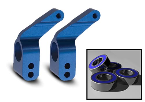 Traxxas Aluminum Stub Axle Carrier (Blue) (2)