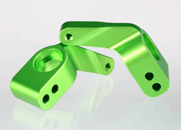 Traxxas Aluminum Stub Axle Carriers (Green) (2) - Click Image to Close